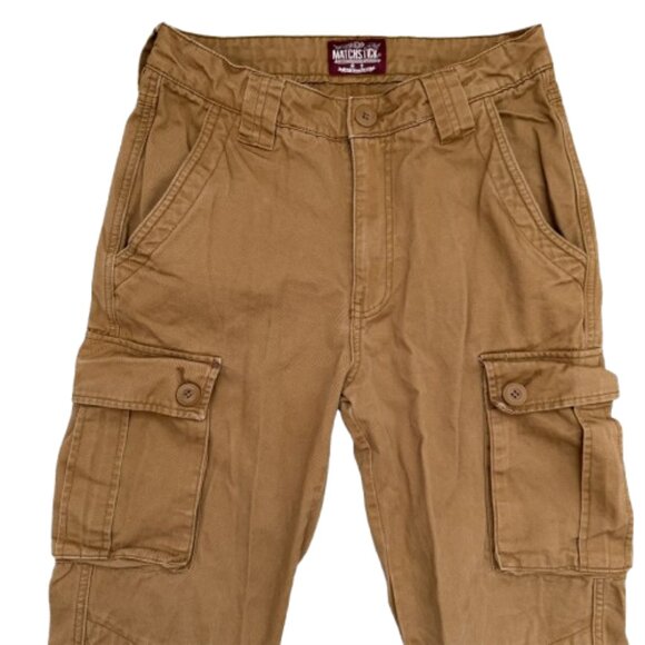 Matchstick Mens Cargo Pants Size 29 Small Workwear Drawstring Pockets - Picture 2 of 6